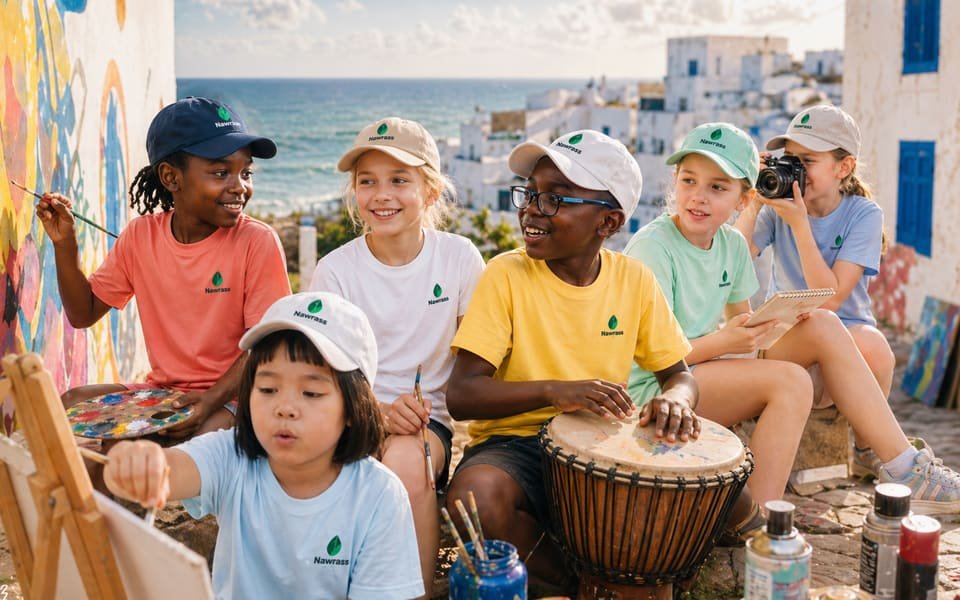 Creative arts holiday camp in Asilah and Essaouira, Morocco — painting, mural and pottery workshops
