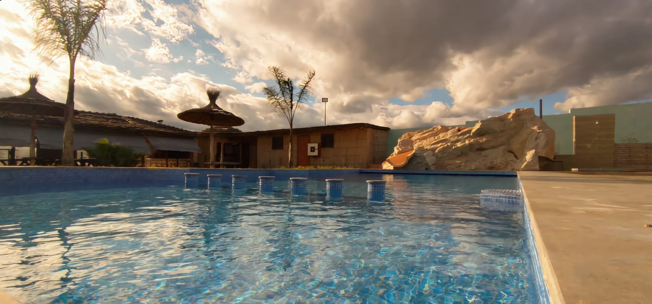 Nawrass holiday camp in Fnideq, Mediterranean coast, Morocco — family-resort setting with calm waters for sailing