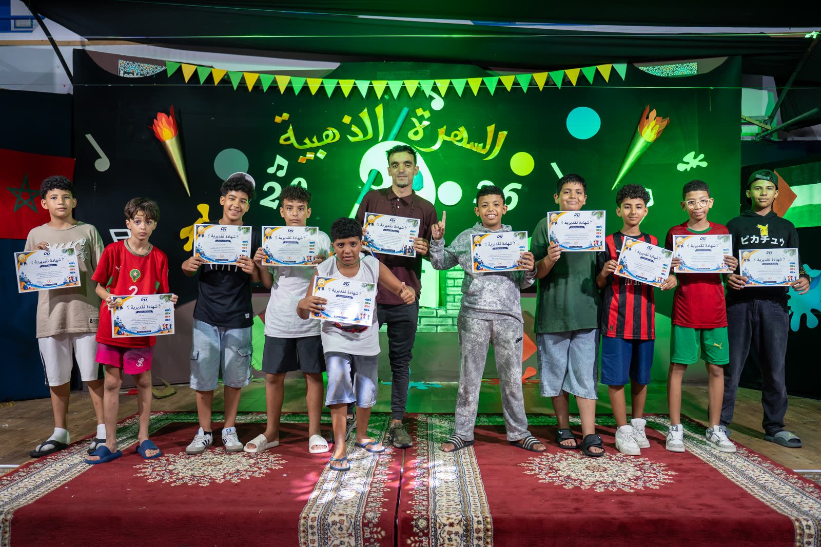 Certificate night on stage