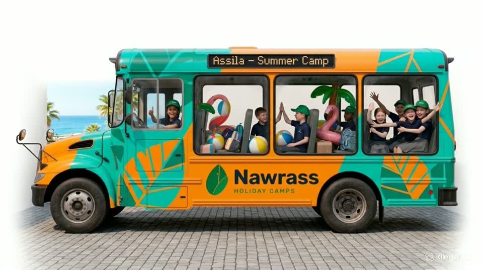 Nawrass camp bus ready for summer camp